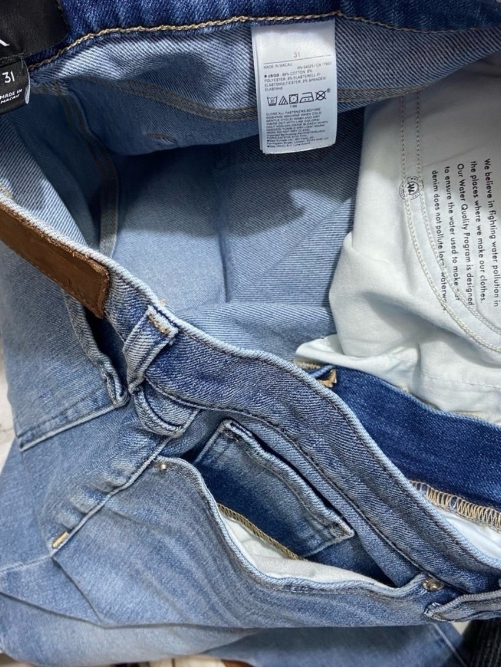 Banana Republic Isabel High Rise Denim Jeans Cotton Slim Stretch Blue Size 31 - Picture 7 of 9